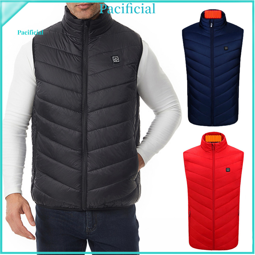 Outerwear Carbon Fiber Jacket Unisex Usb Waistcoat Electric Thermal 3 Temperature Modes 2 Heating Zones Windproof Insula