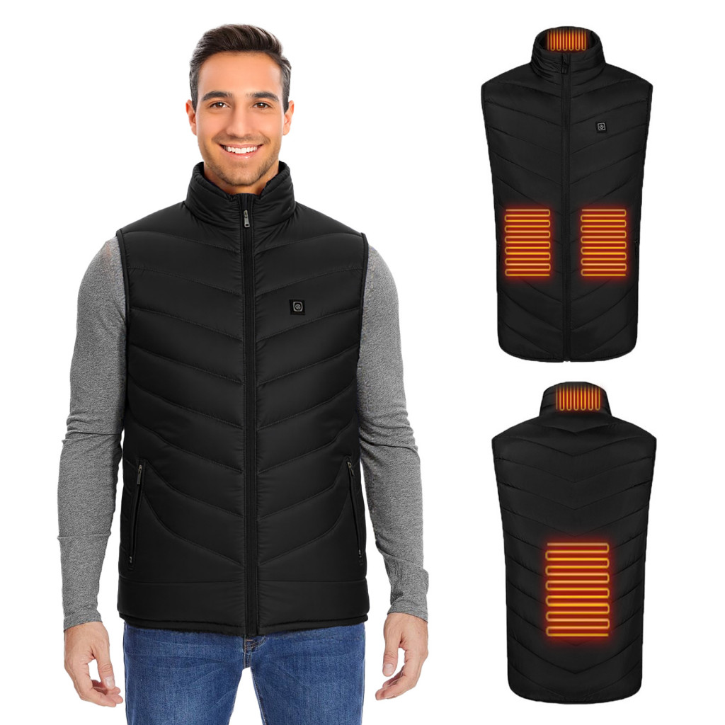 Carbon Fiber Heating Vest Rechargeable Body Warmer Unisex Usb Waistcoat Electric Thermal with 3 Temperature Settings 4 Z