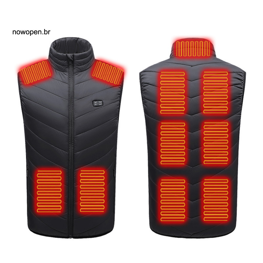 Anti-pilling Thermal Vest Heated Jacket with Graphite Sheet Carbon Fiber Men's Puffer Usb Electric Heating Windproof Cot