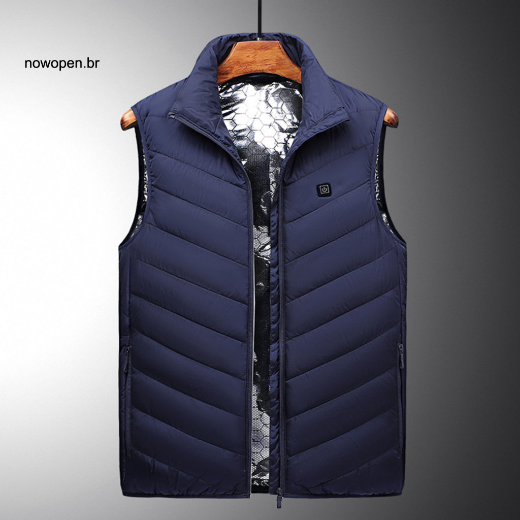 Adjustable Temperature Vest Insulated Electric Unisex Usb Waistcoat Thermal Jacket 3 Modes 2 Heating Zones Windproof for