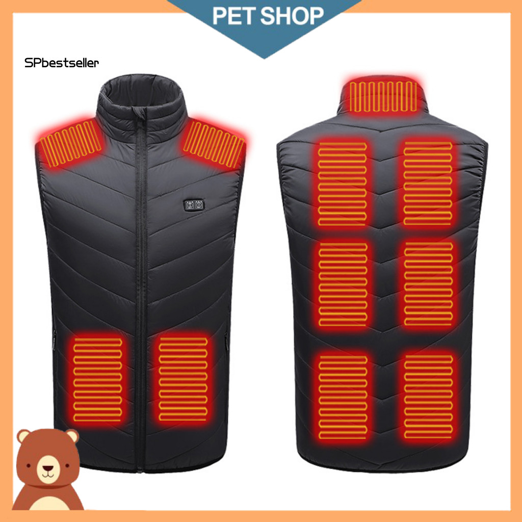 Heated Jacket with Graphite Sheet Carbon Fiber Anti-pilling Thermal Vest Men's Puffer Usb Electric Heating Windproof Cot
