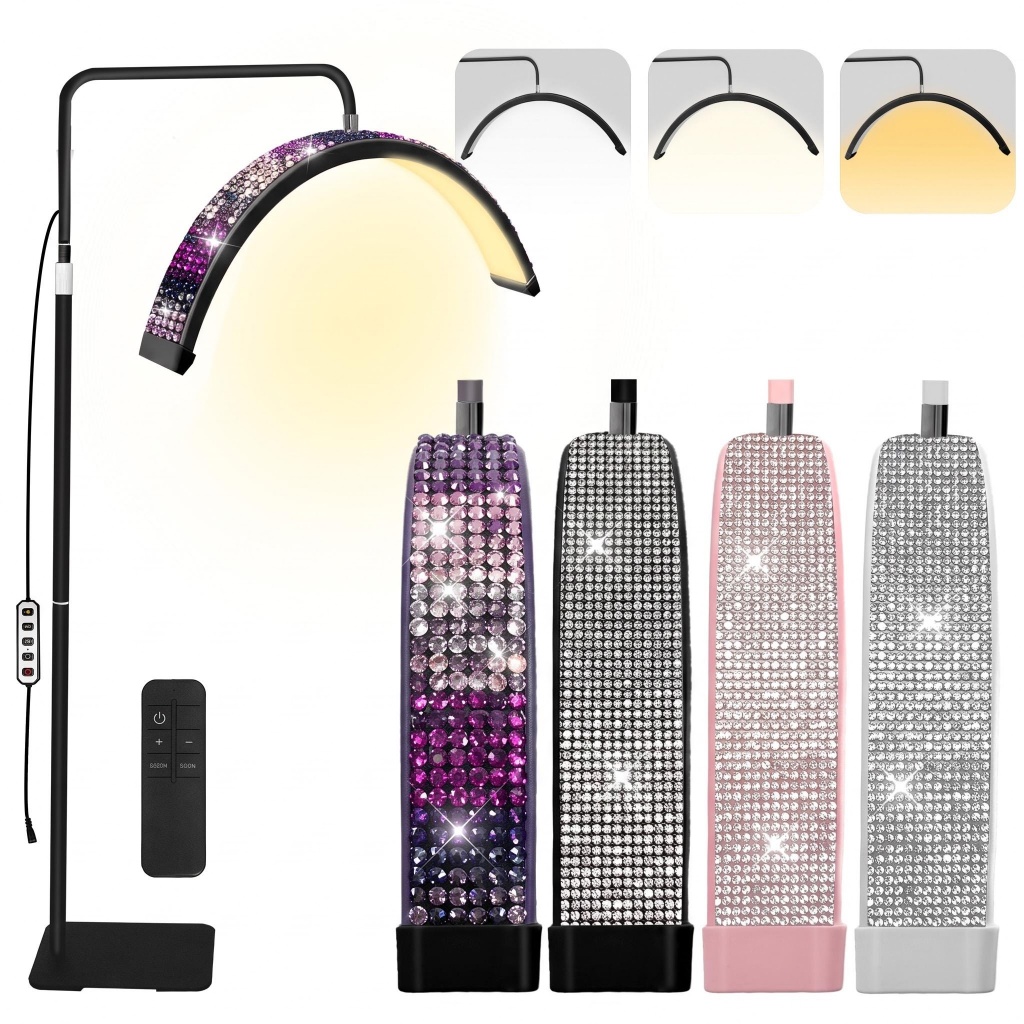 40W Half Moon LED Light with Diamante– Professional for Makeup Aesthetics and Salon