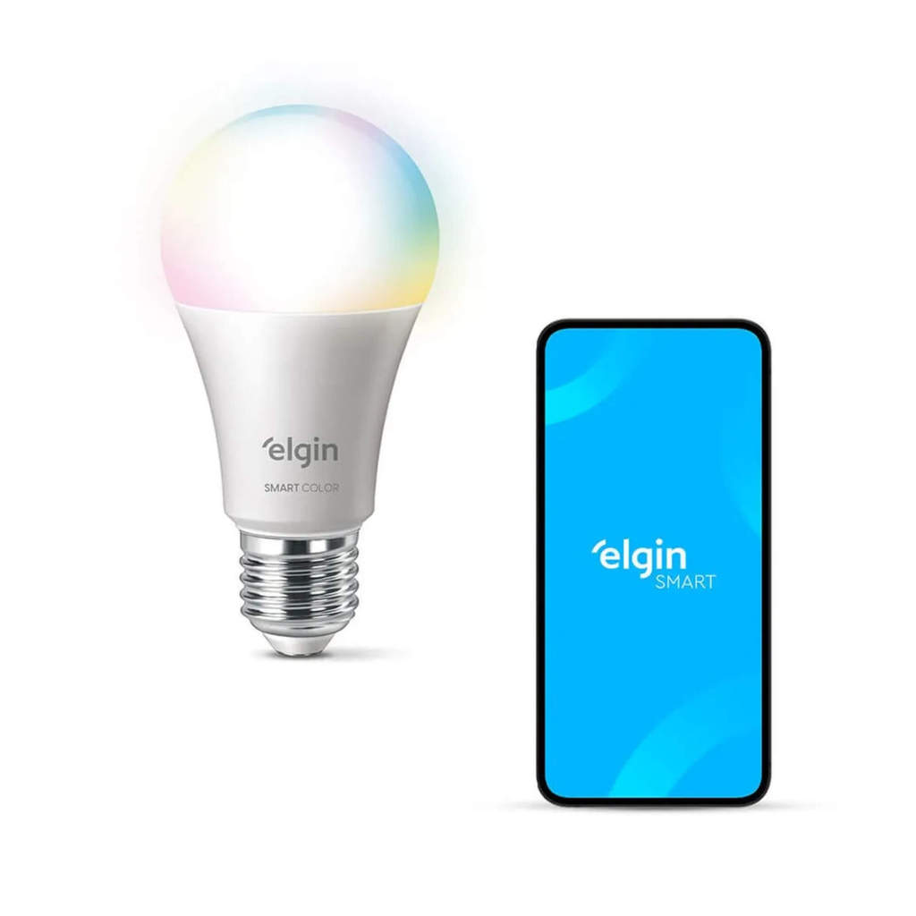Lâmpada Smart Led A60 10W Compatível com Alexa e Google Home Bivolt Elgin - 48BLEDWIFI00
