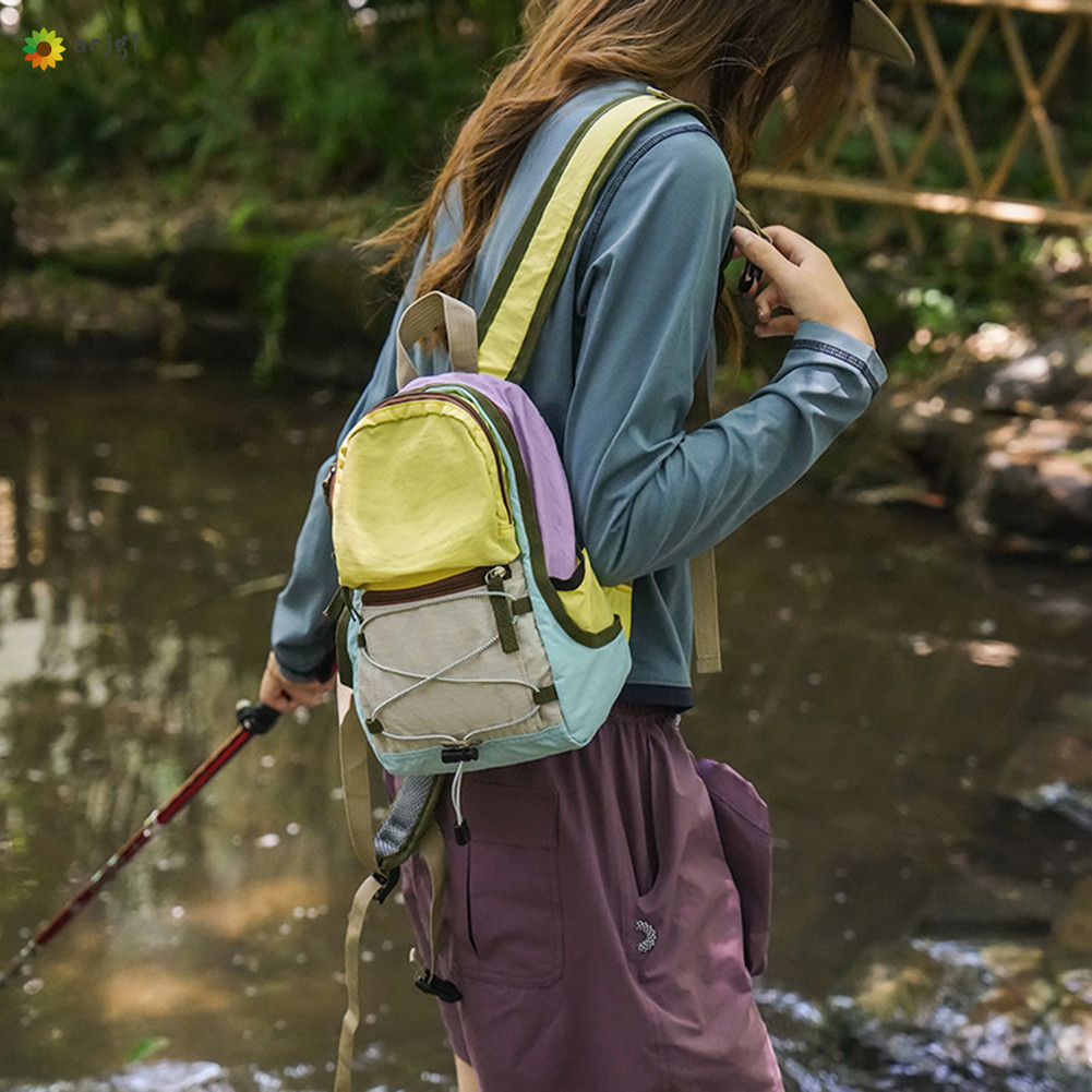 Mochila Com Cordão Vários Bolsos Smart Multi-Bolso Layout Para Viagens E Passeios Turísticos