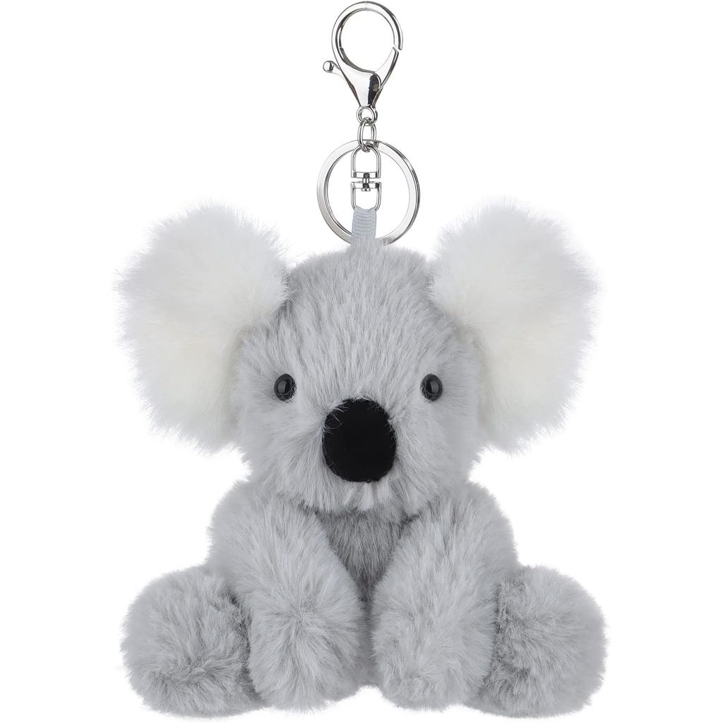 Apricot Lamb Cute Toys Plush Gray Koala Stuffed Animal Soft Keychain for Kids Bag, Purse, Backpack, Handbag (Smart Koala