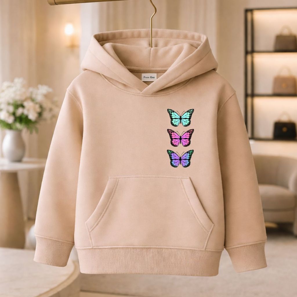 Casaco Inverno Blusa De Moletom Canguru Borboleta Mini Diva Roupa De Inverno Estilosa Quentinha