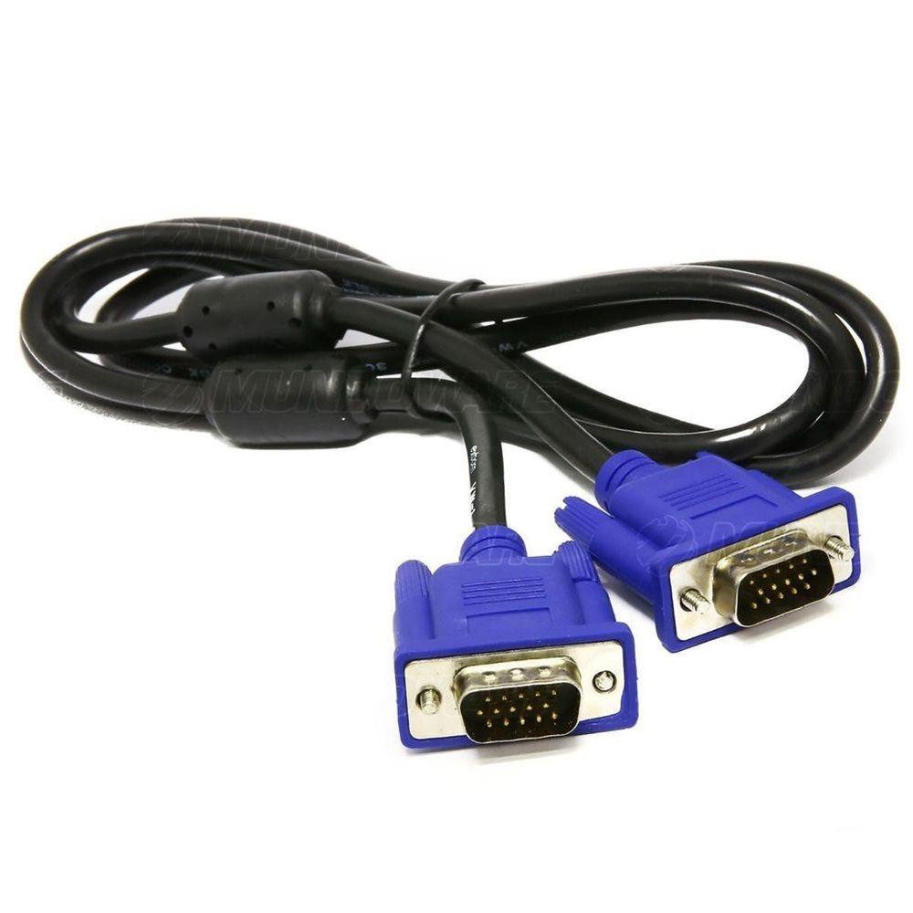 Cabo Monitor 1.2m VGA / SVGA / RGB, LCD ou CRT com blindado injetado nas duas pontas para reduzir interferencias