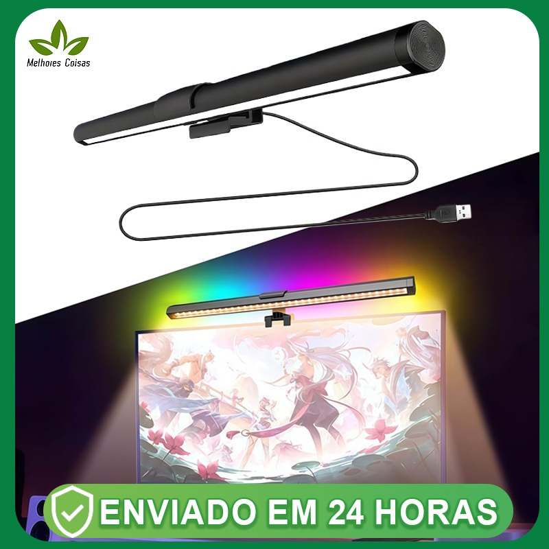 Tela magnética pendurada Barra De Luz LED Para Monitor De Computador RGB Tela