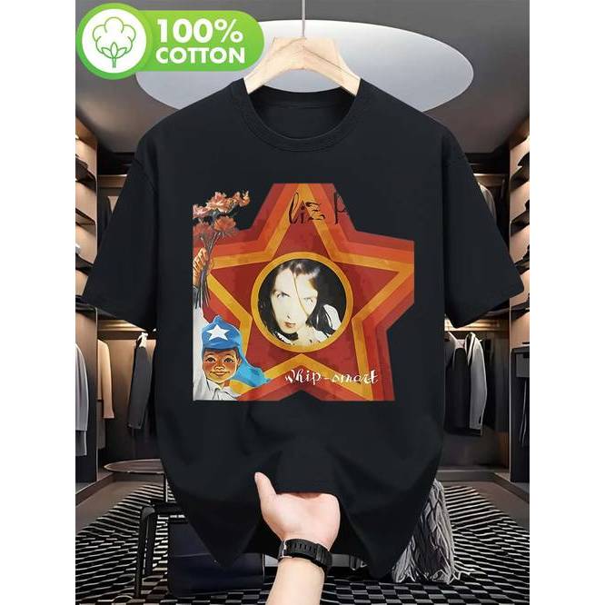 Camiseta Masculina Liz Phair Whip Smart Album Logo Letras Música Estrelas Premium Estilosa Atemporal Retrô