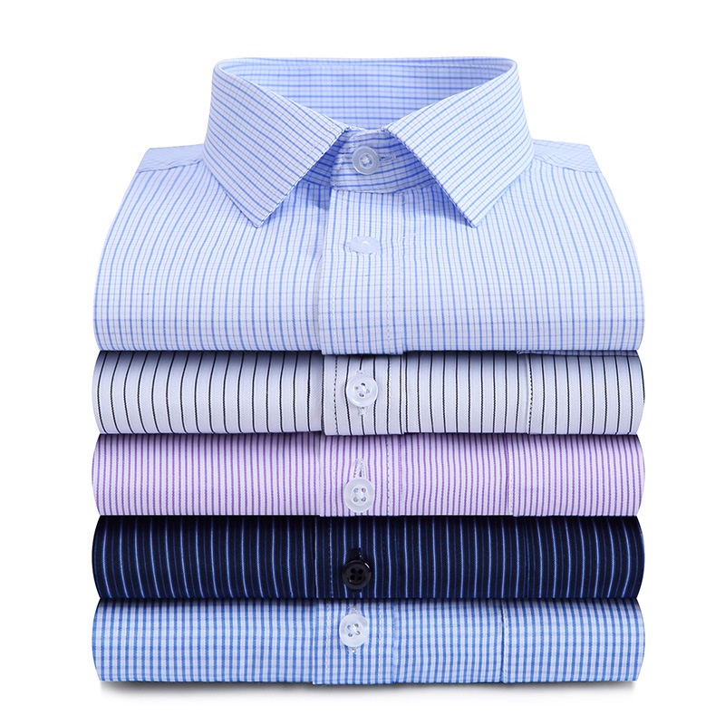 Camisa Social Smart Casual Listrada De Algodão Com Mangas Compridas Para Masculina Executivo Camisas