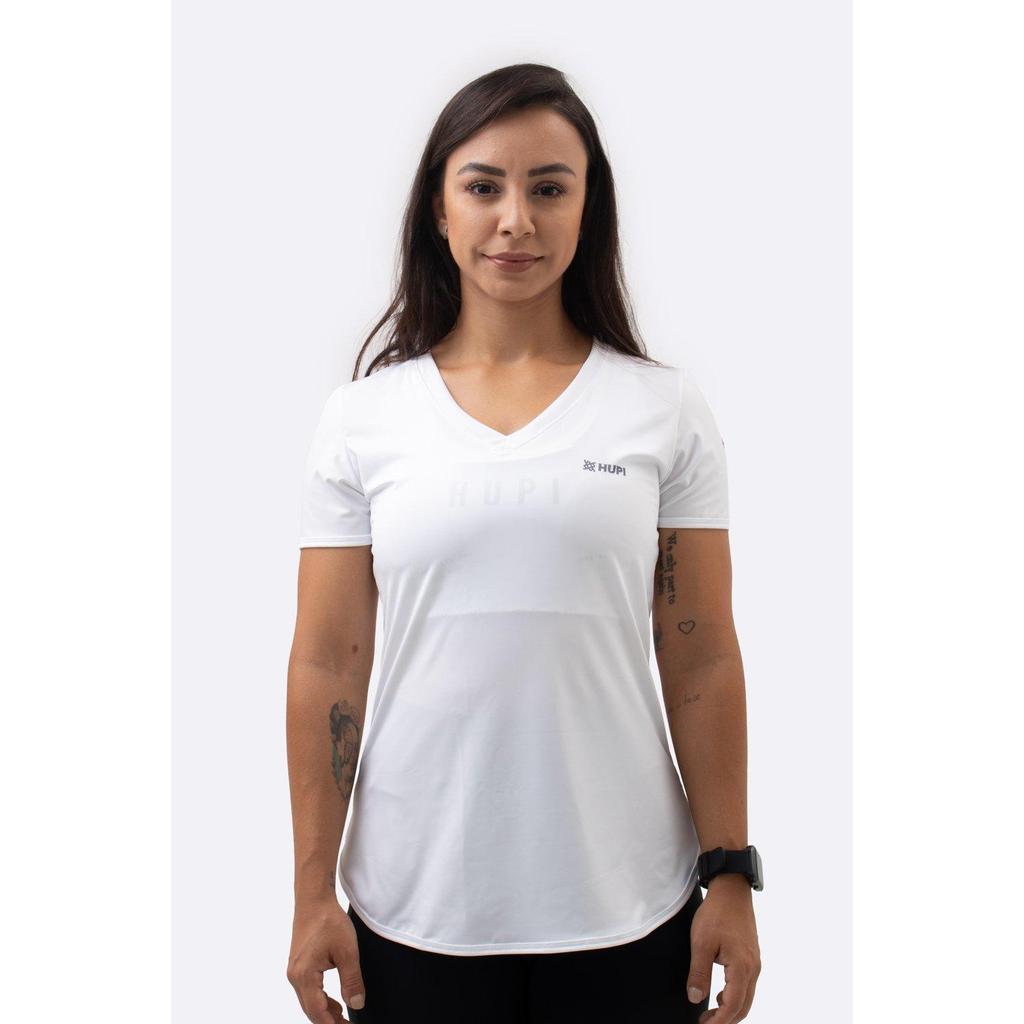 Camiseta Dry fit Feminina Branca HUPI Smart