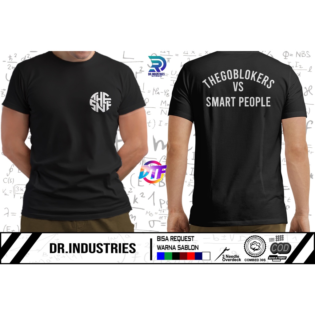 THE GOBLOKERS VS SMART Pessoas Camiseta Algodão Penteado 30s NC DTF Impressão Em Tela Dr . Indústria