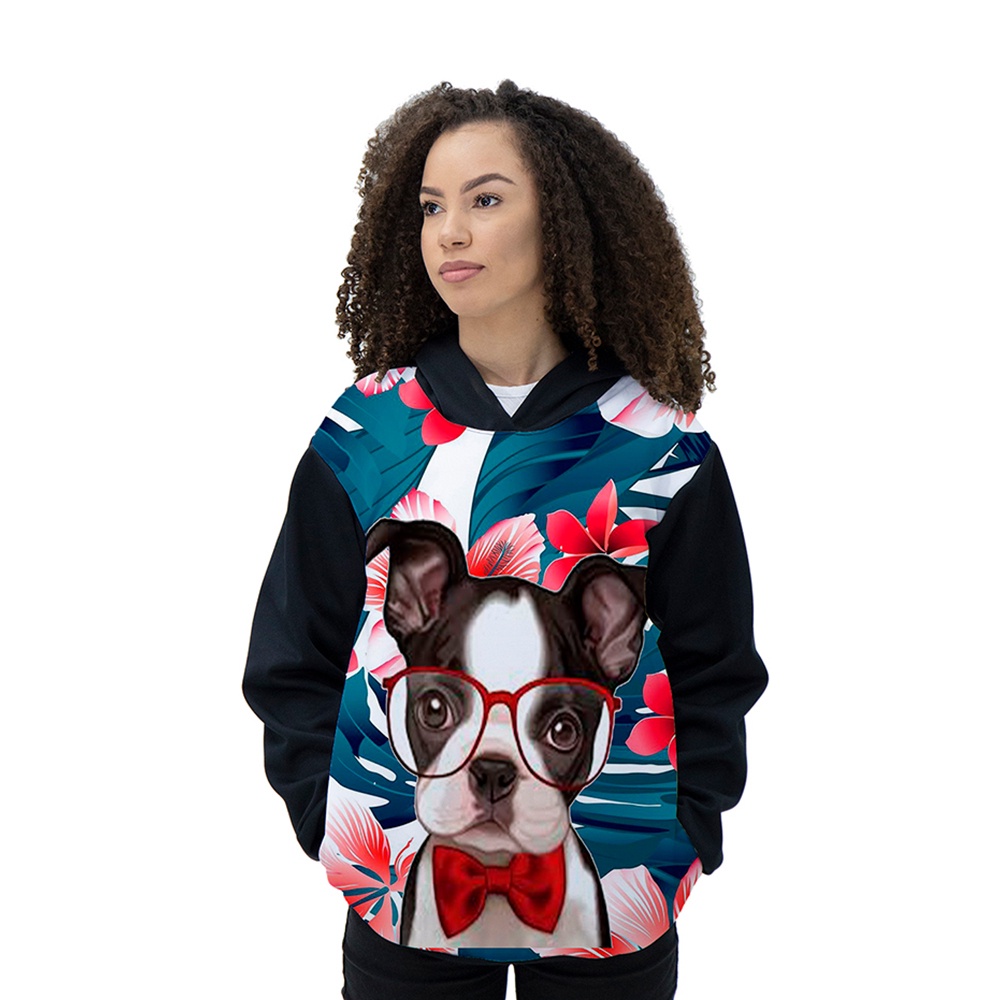 Blusa Moletom Ramavi Smart Preto + Verde
