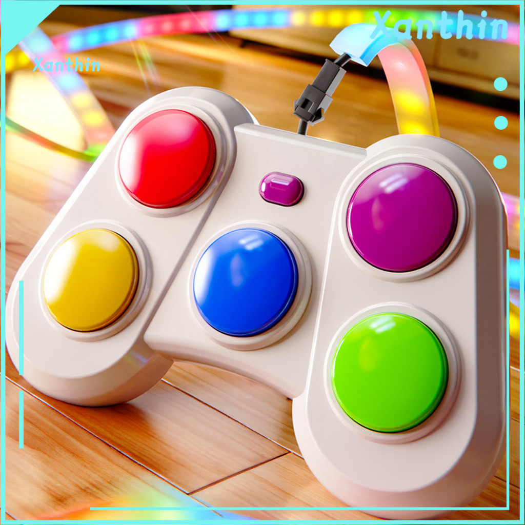 Fast Push Challenge Toy Rhythm Game Machine with Led Light Strip – Kids Color Learning Hand-eye Coordination Electric