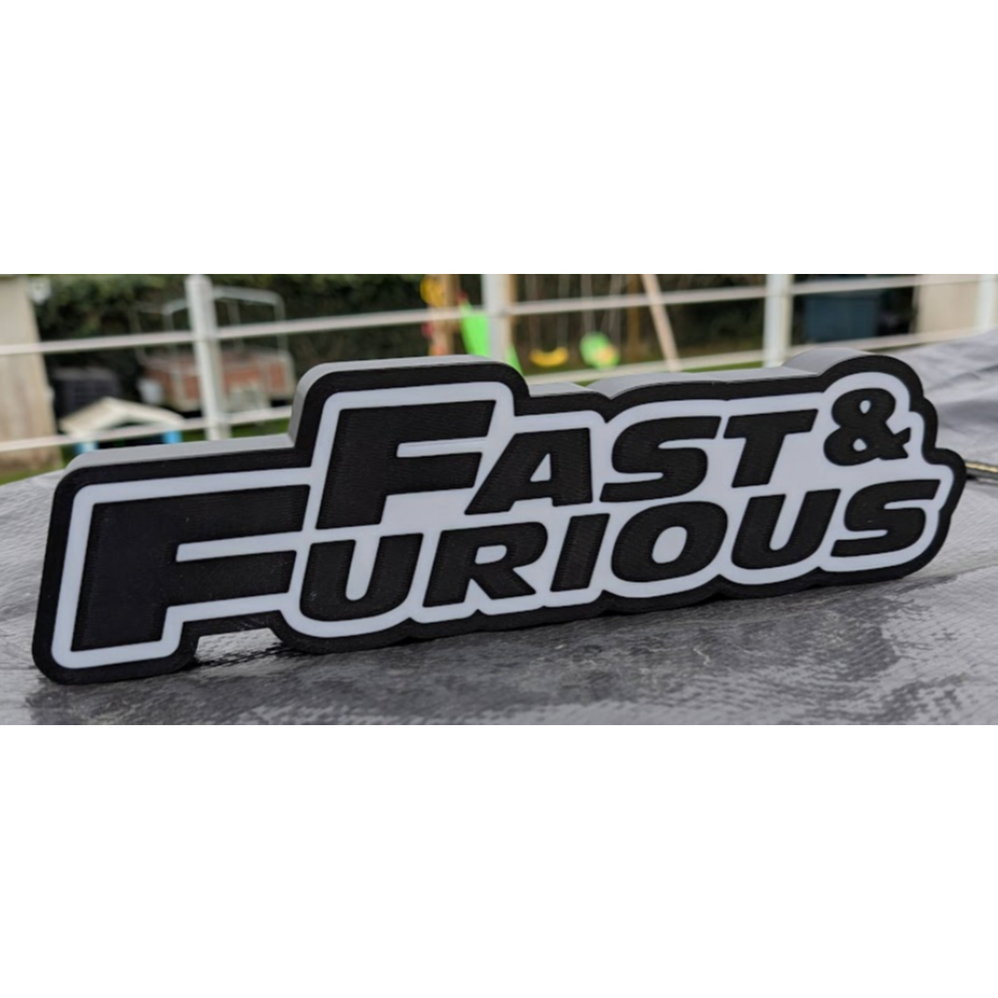 Luminária  Filme Carros Fast Light Box Lâmpada Caixa de Luz Neon Personalizado em 3D