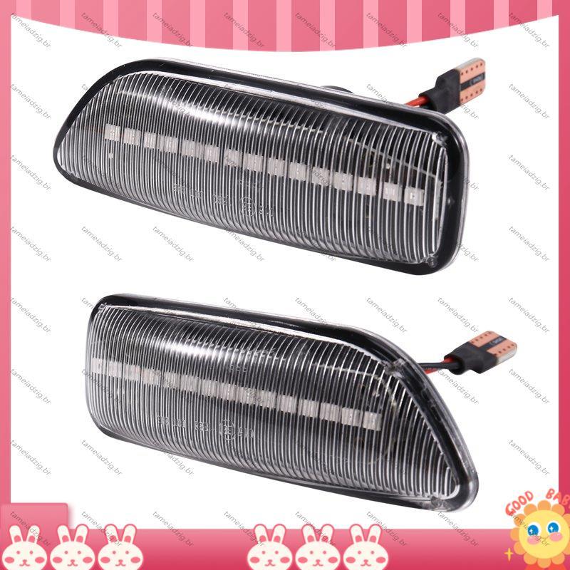 [Fast T] Flowing LED Side Marker Turn Signal Light Kit 2x Para S80 XC90 XC70 V70 S60 2001-2009 Transparente
