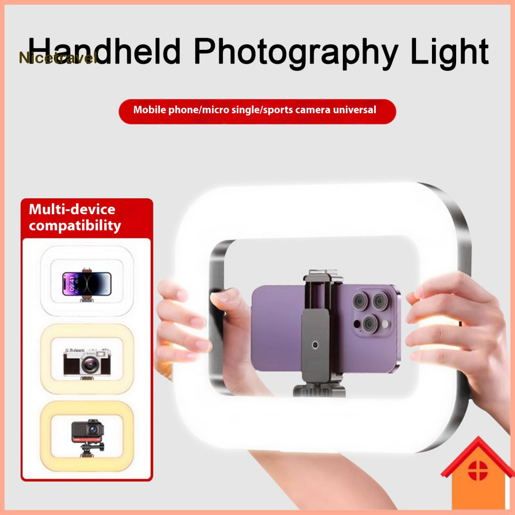 Glare-free Smartphone Selfie Ring Light with Remote Control Adjustable Color Temperature Dimmable Rechargeable Led Fill