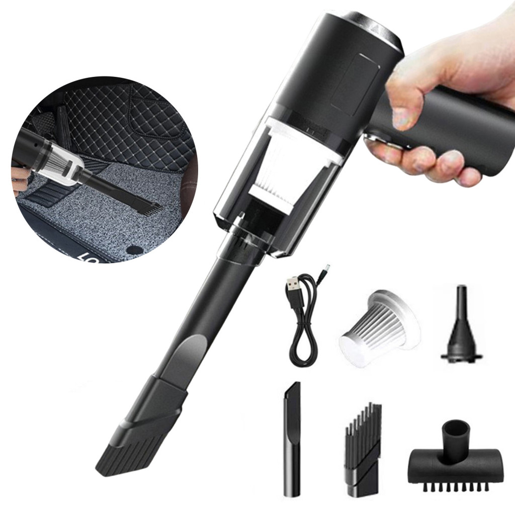 Wireless Car Vacuum Portable Handheld Cleaner Powerful Motor Strong Suction Low Noise Rechargeable Easy to Use for Inter