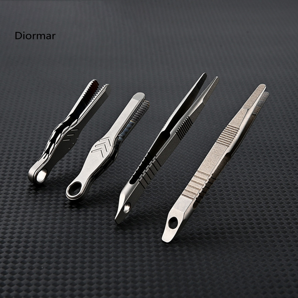 Durable Mini Tweezers Titanium Alloy Corrosion Resistant Non-slip Grip Compact Portable for Precise Use Ideal for Travel