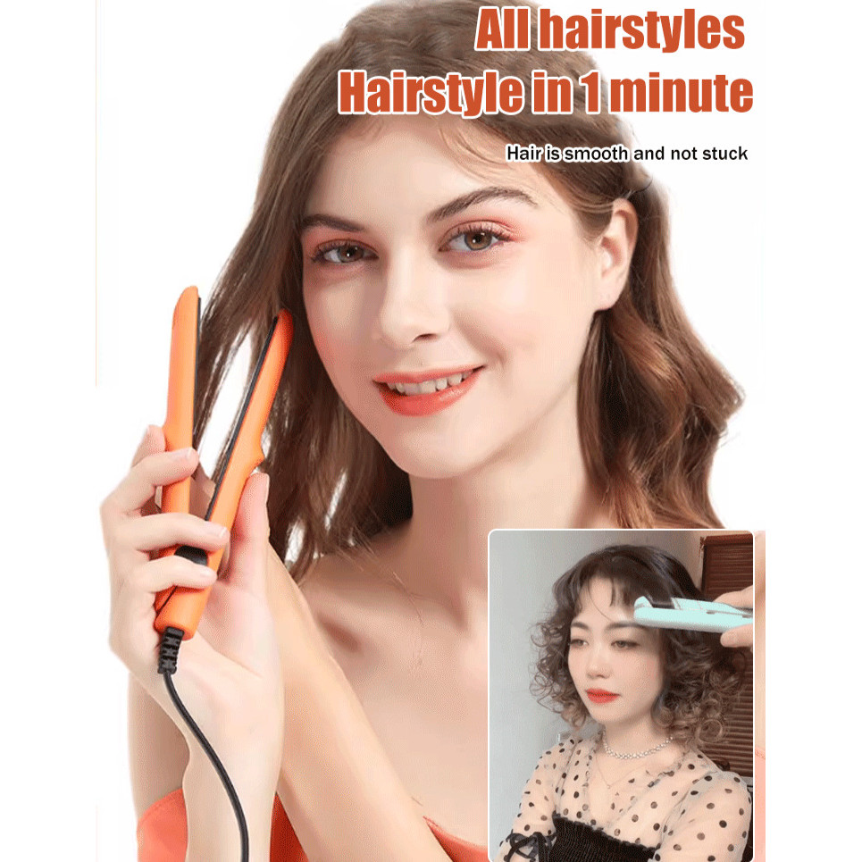 【Compacto e Portátil】Hair Straightener For Smooth Shine / Mini Ceramic Flat Iron / Travel Size Hair Tool / Prancha de Ca
