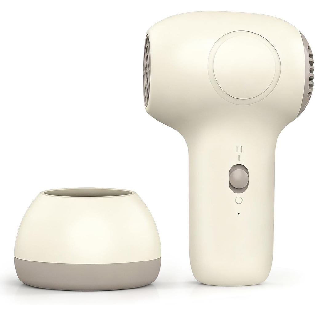FANPROMS Cordless Hair Dryer for Baby, Gentle Airflow Mini Hair Dryer Portable Baby Blow Dryer Rechargeable for Travel C