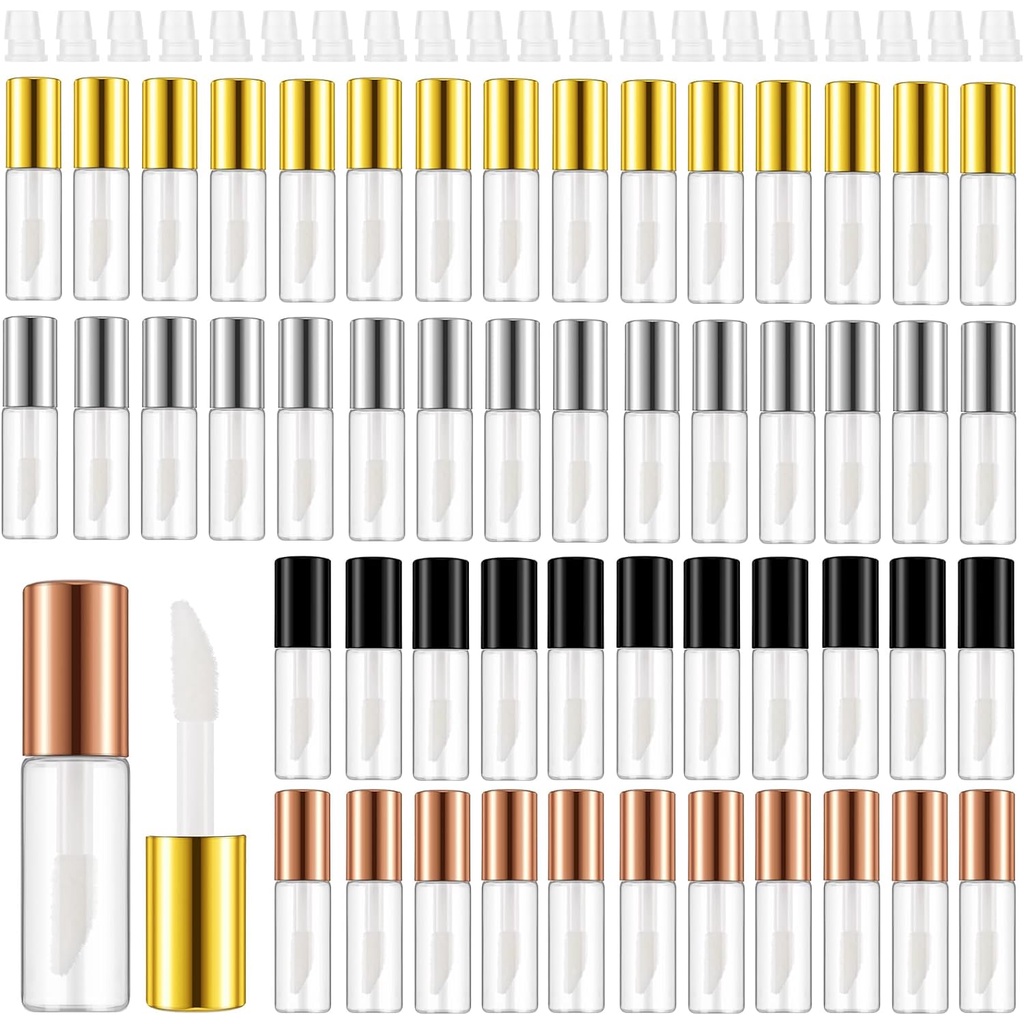 New 1.2ml Mini Lip Gloss Tubes Empty Clear Lip Balm Bottles Refillable Lipstick Containers Beauty Tools for Girl Women