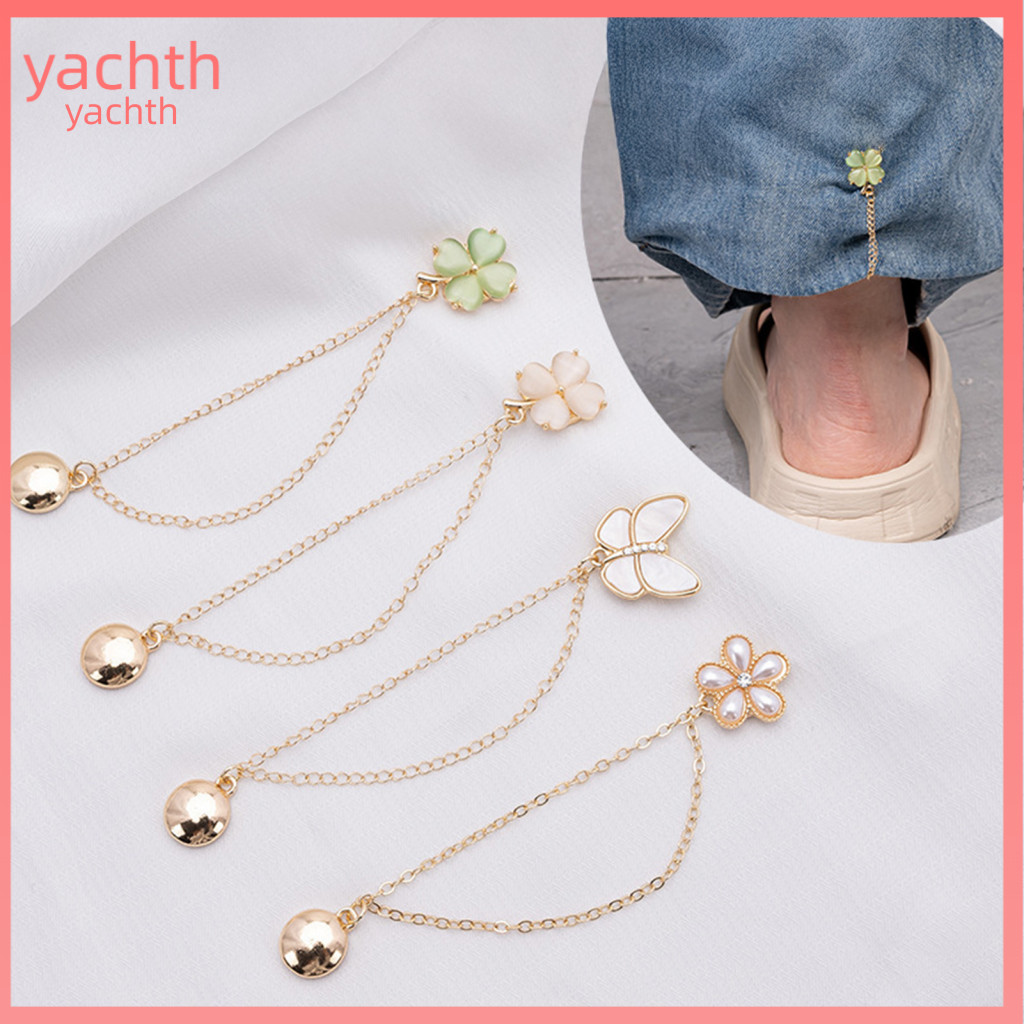 Shirt Decorative Pin Magnetic Clothing Clips for Women – Butterfly Four-leaf Clover Sleeve Pins T-shirt Hem Pants Leg