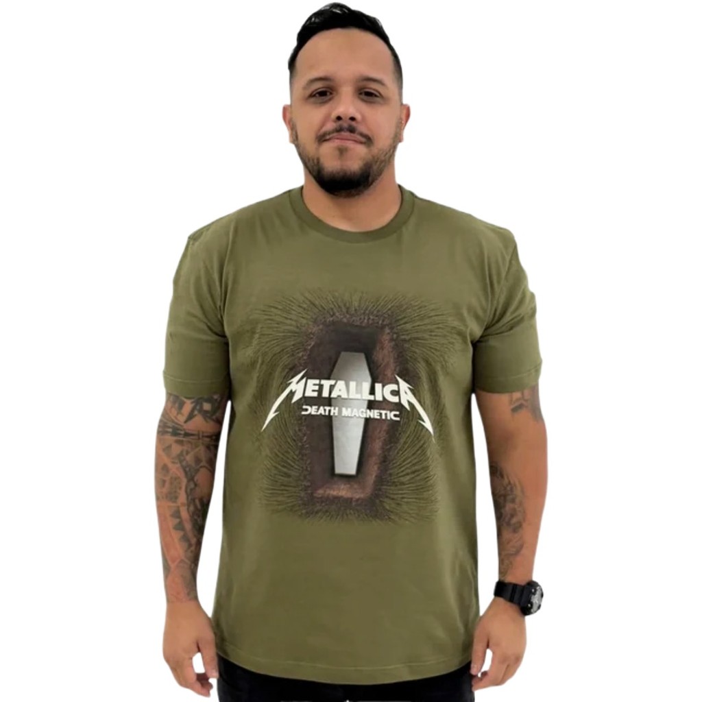 Camiseta Manga Curta Metallica Death Magnetic