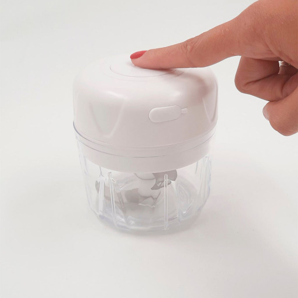 Cortador E Triturador Elétrico 250ml USB Prático e Compacto