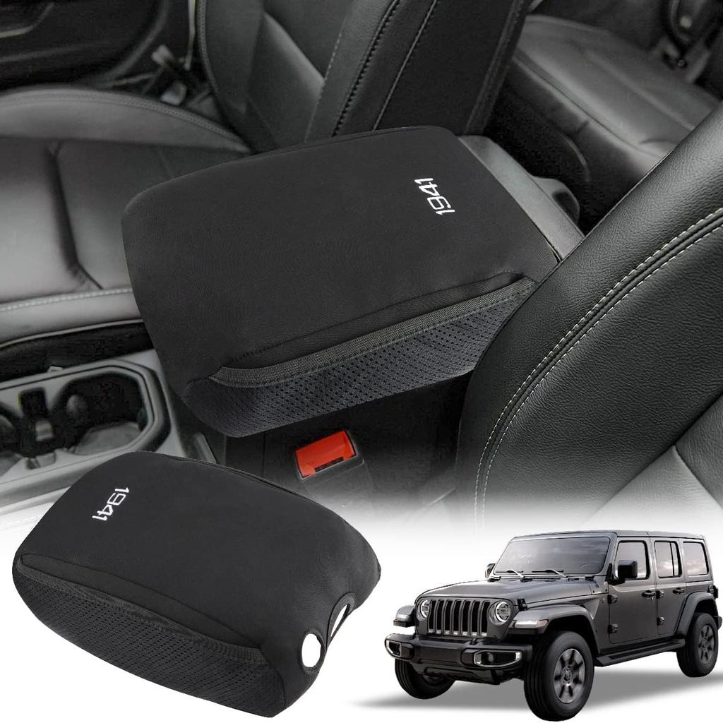 INTGET Car Center Console Cover for 2020 2021 2022 2023 Jeep Gladiator Wrangler JL JLU 2018 2019 Armrest Cover Pad Acces