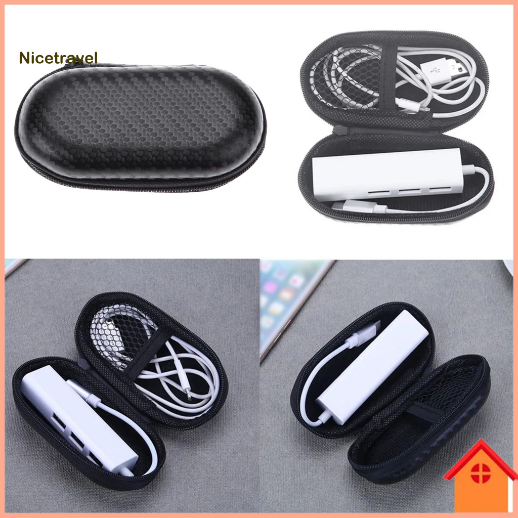 Eva Material Storage Pouch Durable Tech Accessory Case Hard Travel for Bluetooth Headset Shockproof Earphone Carrying wi