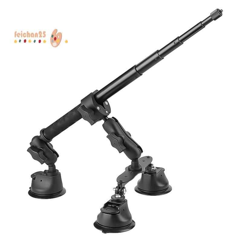 [Fast F] Kit De Montagem De Ventosa Para Carro Com Adaptador De Cabeça Esférica Selfie Stick Acessórios De Câmera De Açã