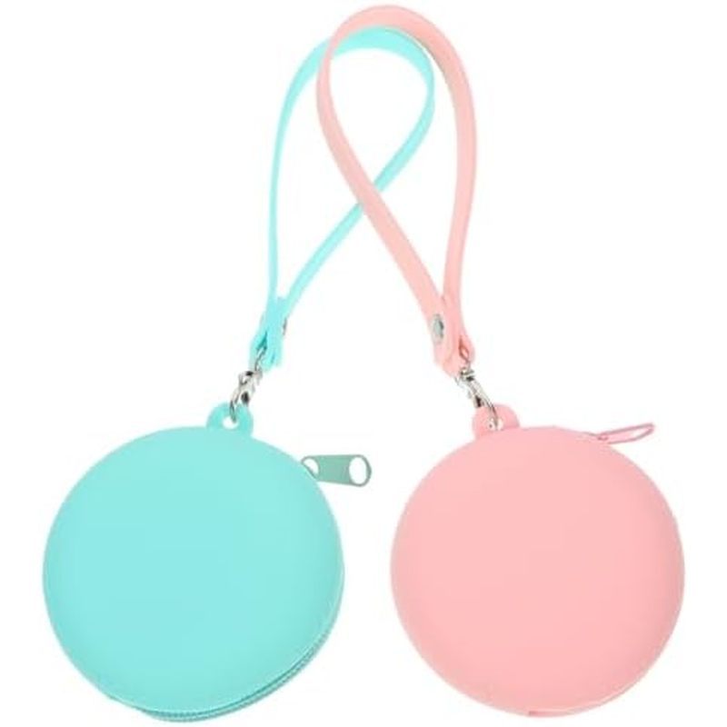 2pcs Travel Cable Organizer Pouch with Zipper Closure Portable Headphone Storage Case Durable Accessory Bag for Go Use