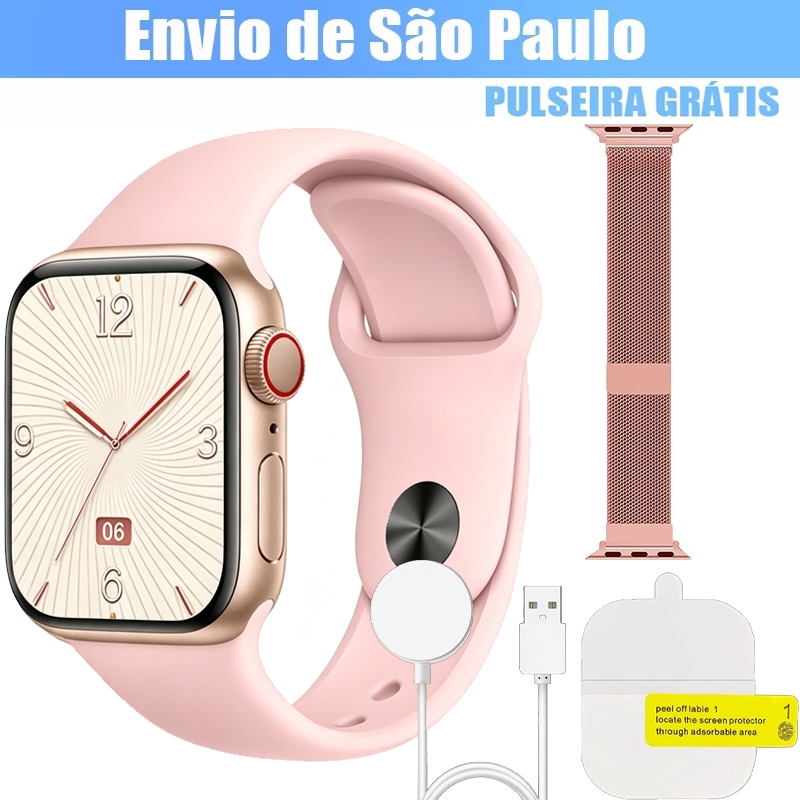 Smartwatch Feminino S10 Mini, Mostrador de 38mm, Duas Pulseiras, Presente Exquisito e Elegante