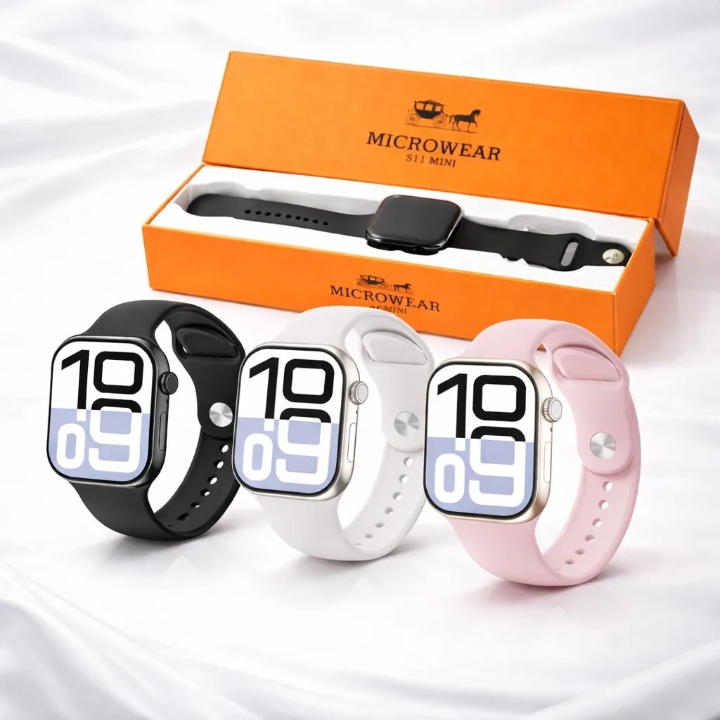 Smartwatch Microwear S11 Mini(40mm)2 Pulseiras capa Série 11 IP68 GPS Chat Gpt Original