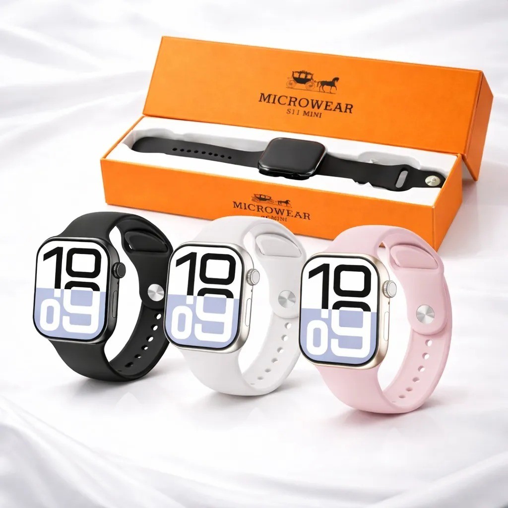 Smartwatch Microwear S11 Mini(40mm)2 Pulseiras capa Série 11 IP68 GPS Chat Gpt Original