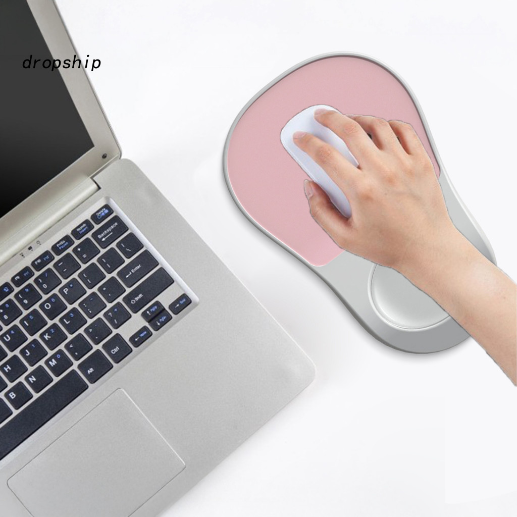 Pc Mouse Pad Wrist Support Ergonomic with Non-slip Base Pain Relief Cushion for Laptop Computer Comfortable for Office G