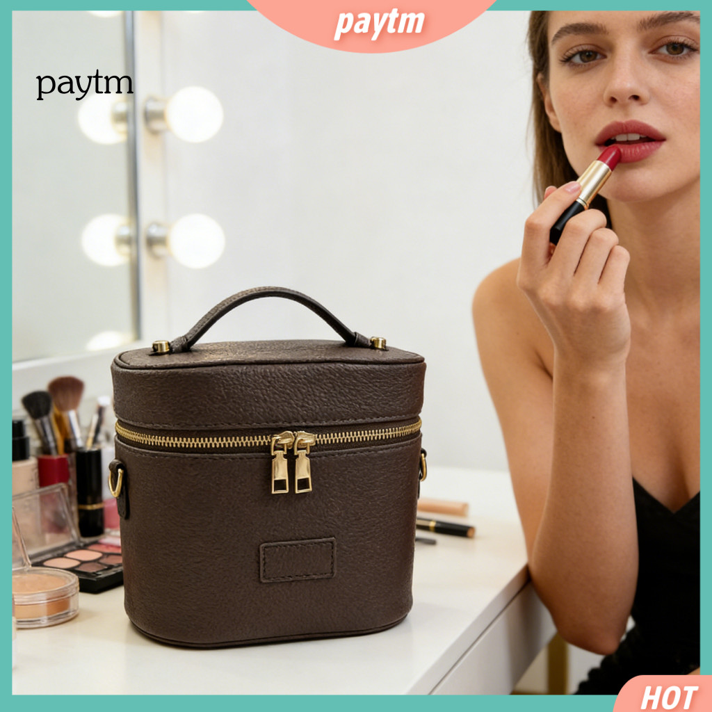Cosmetic Bag with Divider Waterproof Makeup Case Travel for Women – Organizer Removable Portable Toiletry for Vacation