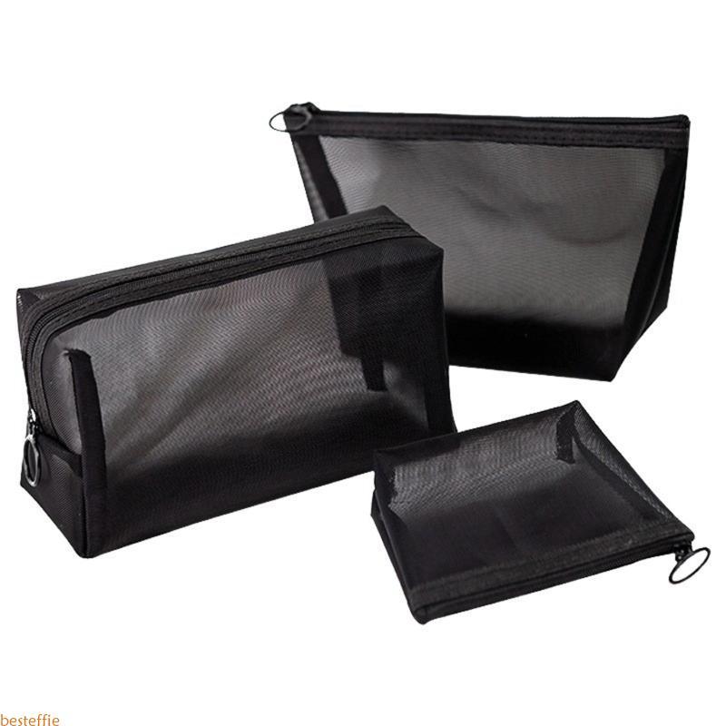 Mesh Makeup Bag Portable Bag for Women Girls Travel Toiletry Bag