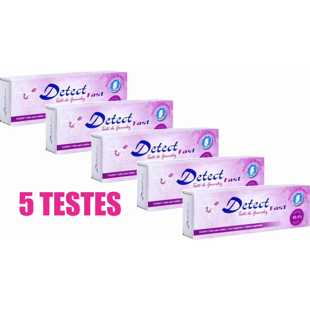 Teste De Gravidez Fast Detect 3b Em Tira - Kit com 5 unidades