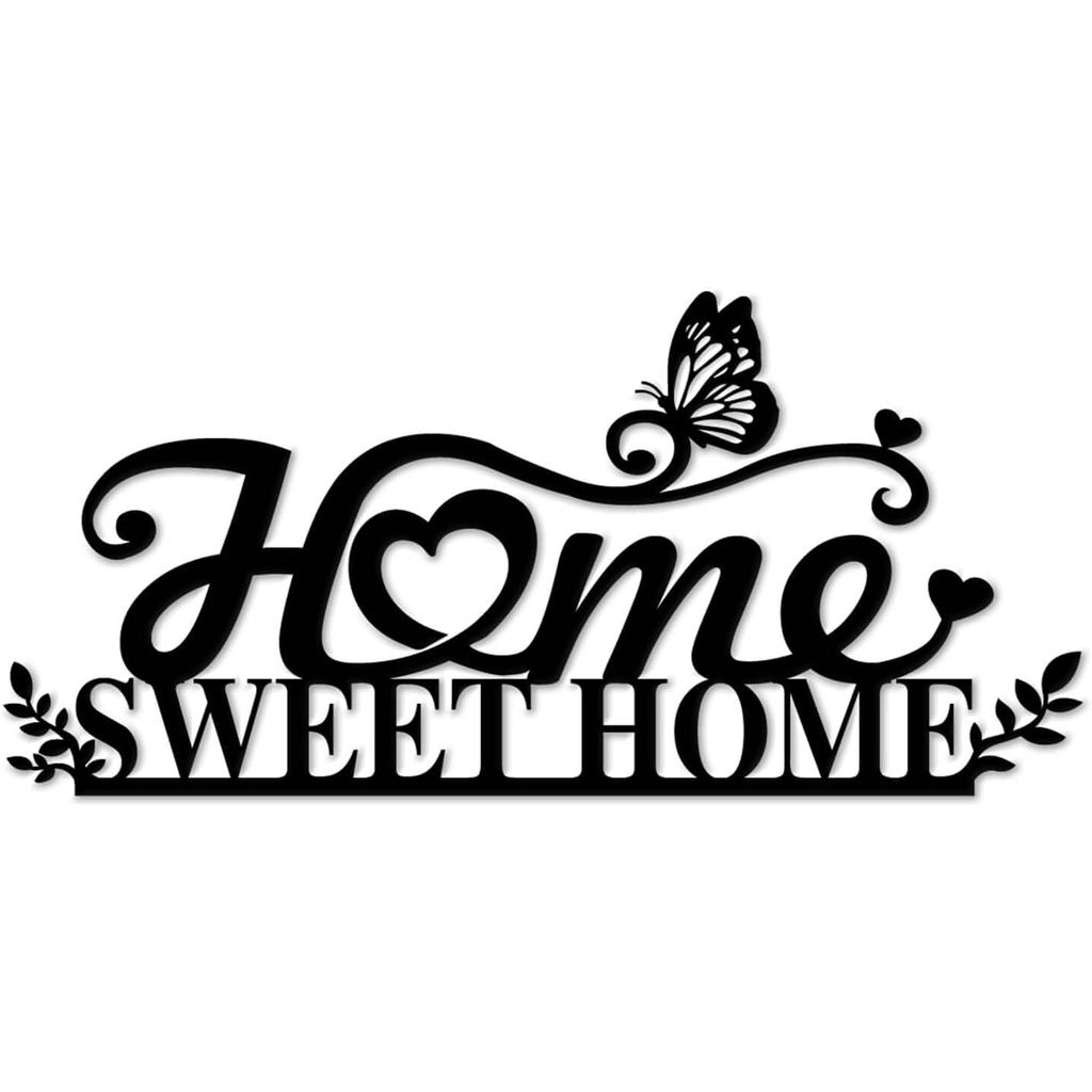 Home Sweet Home Sign Wall Decor - Premium Metal Wall Art, Modern Farmhouse Home Sweet Decor for Living Room, Bedroo