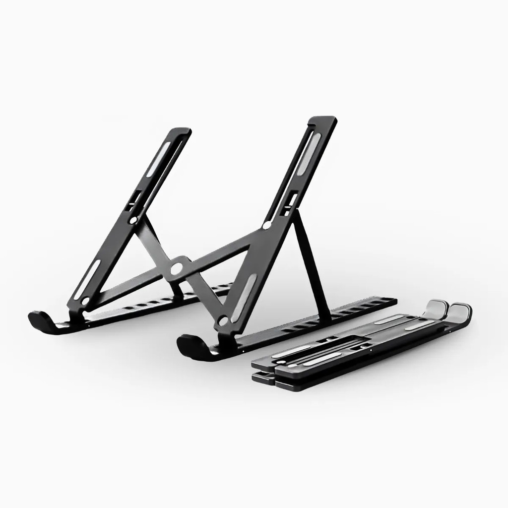 Suporte Universal para Notebook e Tablet – Ajustável, Leve e Dobrável em Plástico