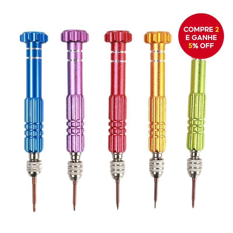 Um Conjunto 5-Em-1 Mini De Chave De Fenda De Precisão , Ferramenta Magnética De Reparo De Alumínio Para Óculos , Telefon