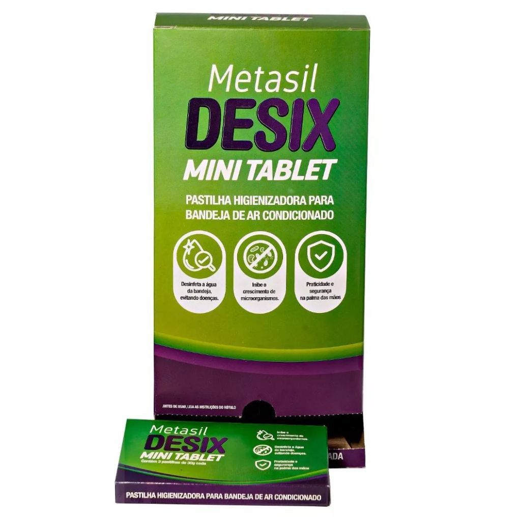 Desix Mini Tablet Display 18 uni 90g Cada - Pastilhas Bactericida para Ar-Condicionado