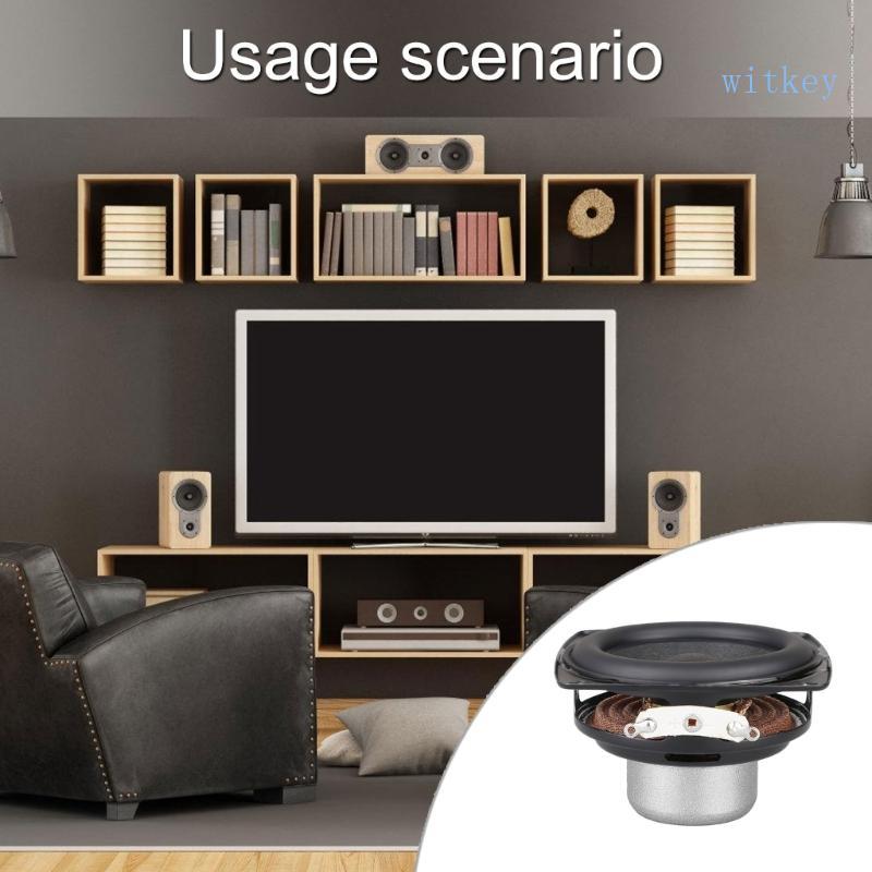 Professional 2 25 Polegadas Woofer Neodímio Borracha Surround Durabilidade 4Ohm Subwoofer