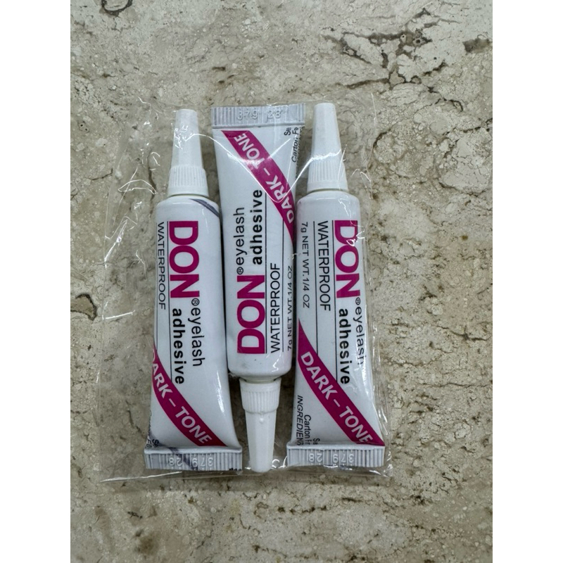Kit 3 Cola para Cílios Postiços DON Waterproof Dark Tone 7g