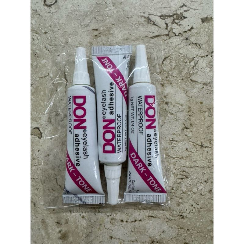 Kit 3 Cola para Cílios Postiços DON Waterproof Dark Tone 7g