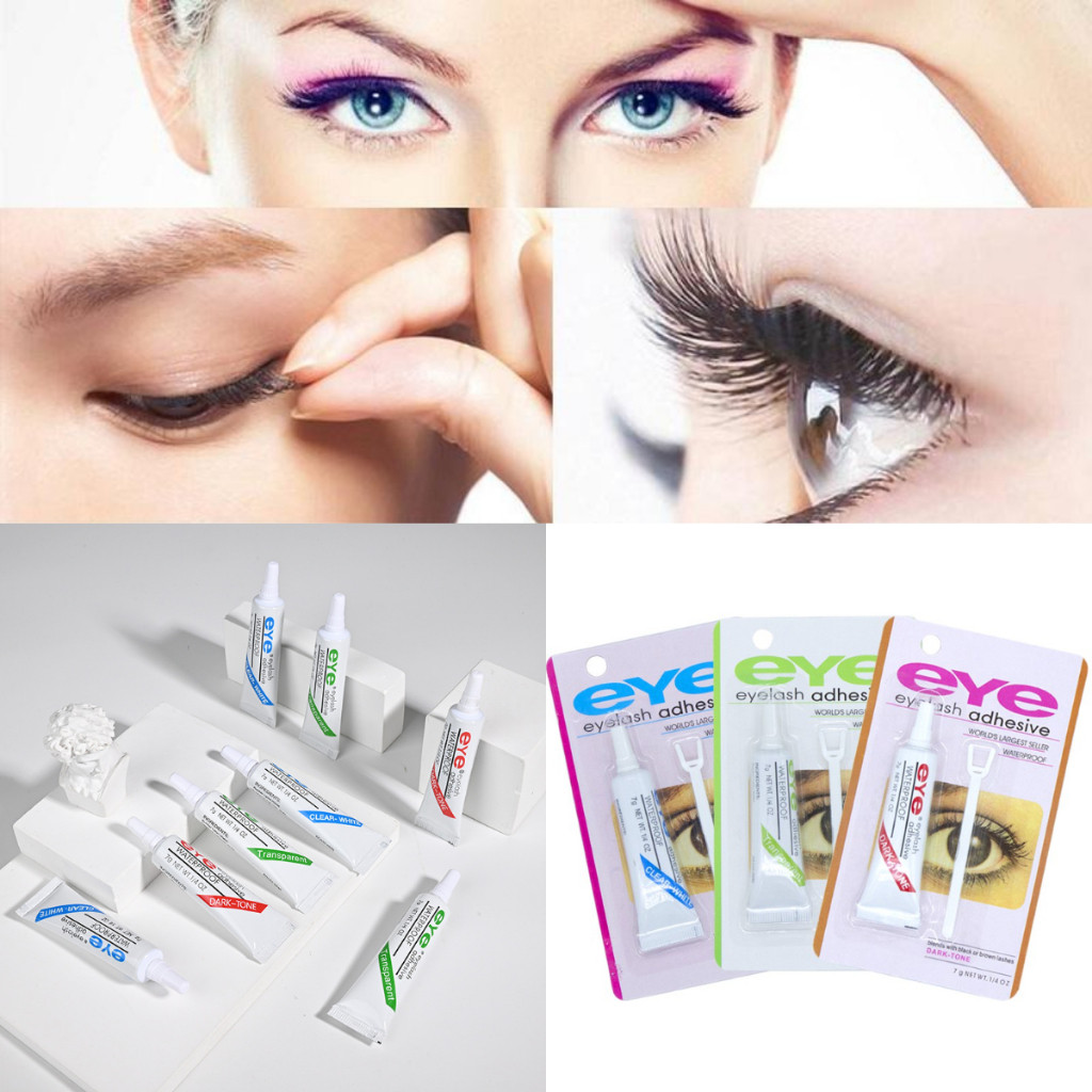 Kit com 6 Pcs Cola De Cílios Postiço Eye Waterproof Prova D'água Top
