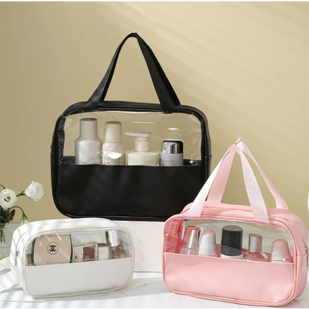 Kit 3 Necessaire Maquiagem Feminina Transparente bolsa de lavagem de maquiagem a prova de água  -Q3/Q4/Q5/Q6