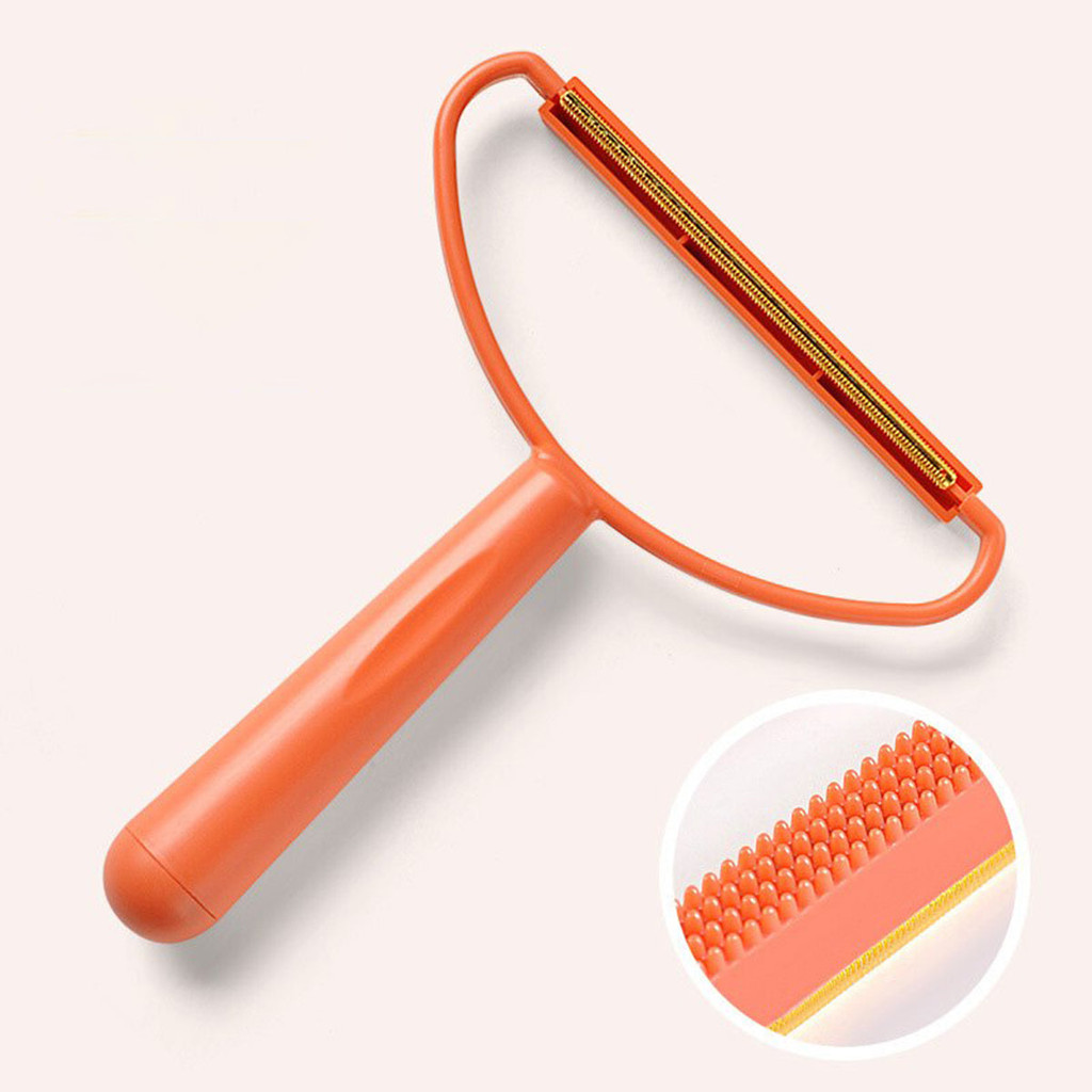 Removedor De Pelos Escova Portátil Rosa 2 Em 1 Para Limpeza